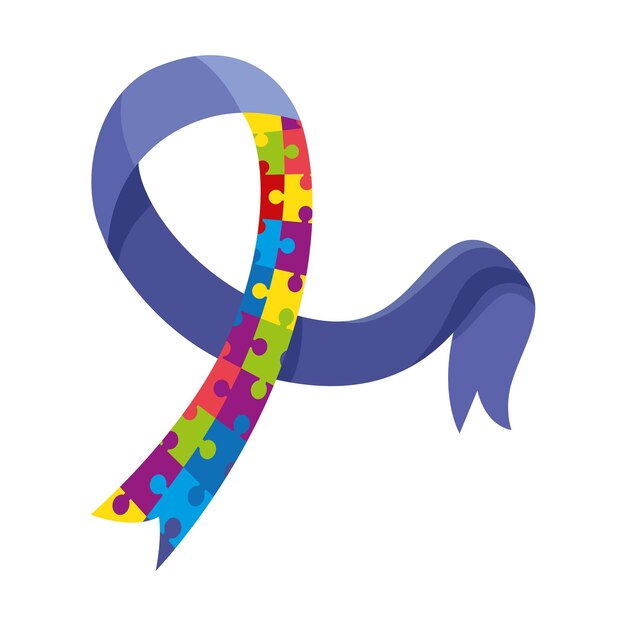 piezas de rompecabezas de la campaña de cinta autismo