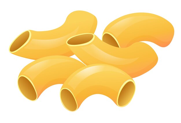 Pila de macarrones crudos