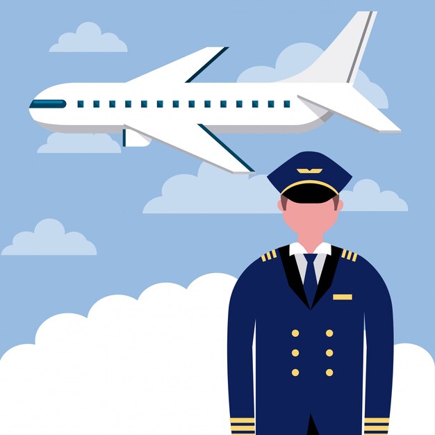 Piloto de avión profesional