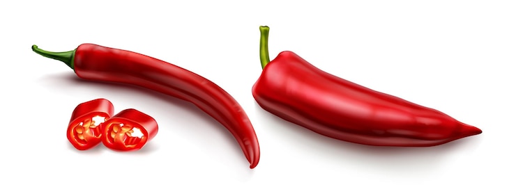 Vector gratuito pimienta roja picante pimienta cayena