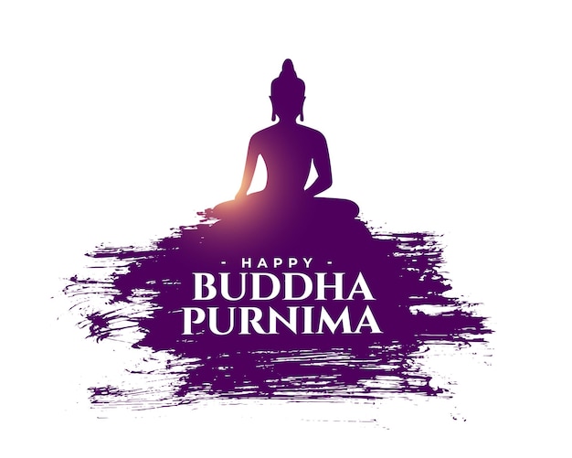Pincelada estilo buddha purnima fondo devocional para la fe y la paz