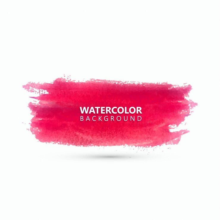 Vector gratuito pincelada roja de acuarela