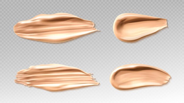 Pinceladas de frotis de base de maquillaje o corrector