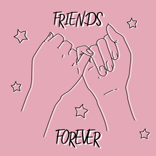 Pinky promesa foto para el día de la amistad