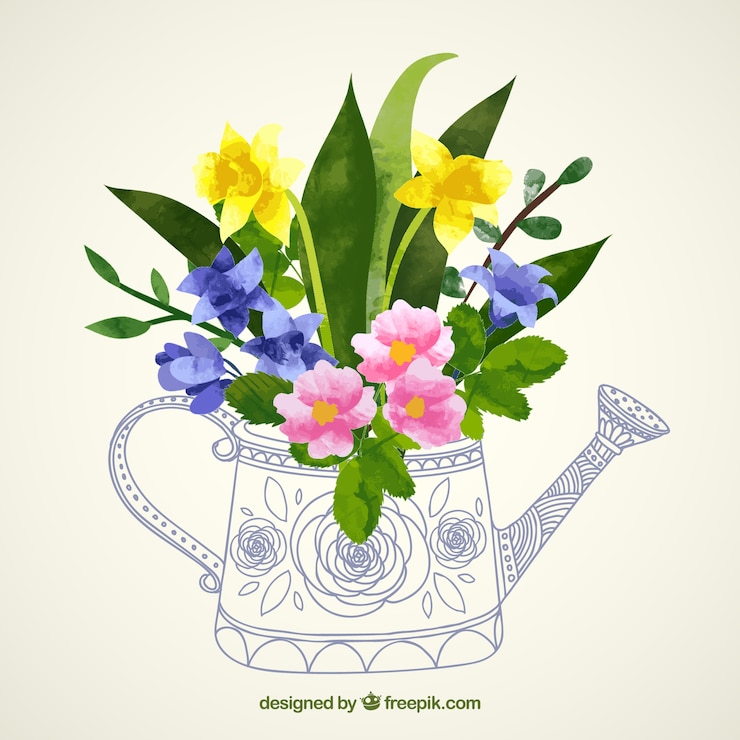 Vector gratuito pintado a mano un ramo de flores