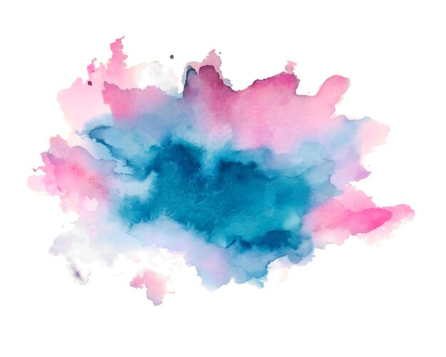 pintura a mano acuarela artística textura de manchas de tinta diseño de telón de fondo vetor