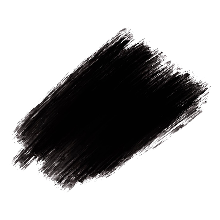 Vector gratuito pintura moderna de acuarela negra oscura sobre un fondo blanco