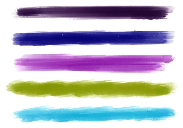 Pintura de tinta de colores diseño del conjunto de salpicaduras de pincel