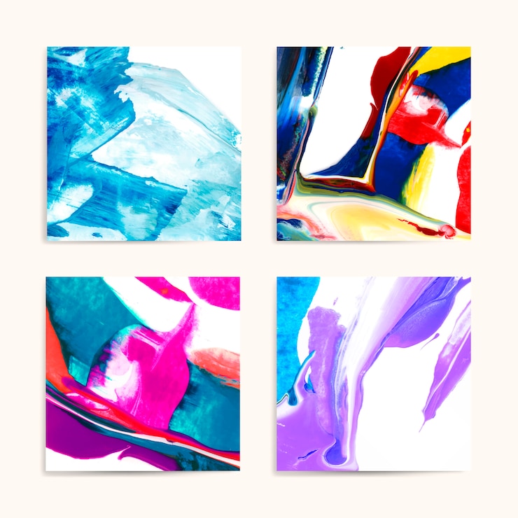 Vector gratuito pinturas acrílicas mixtas
