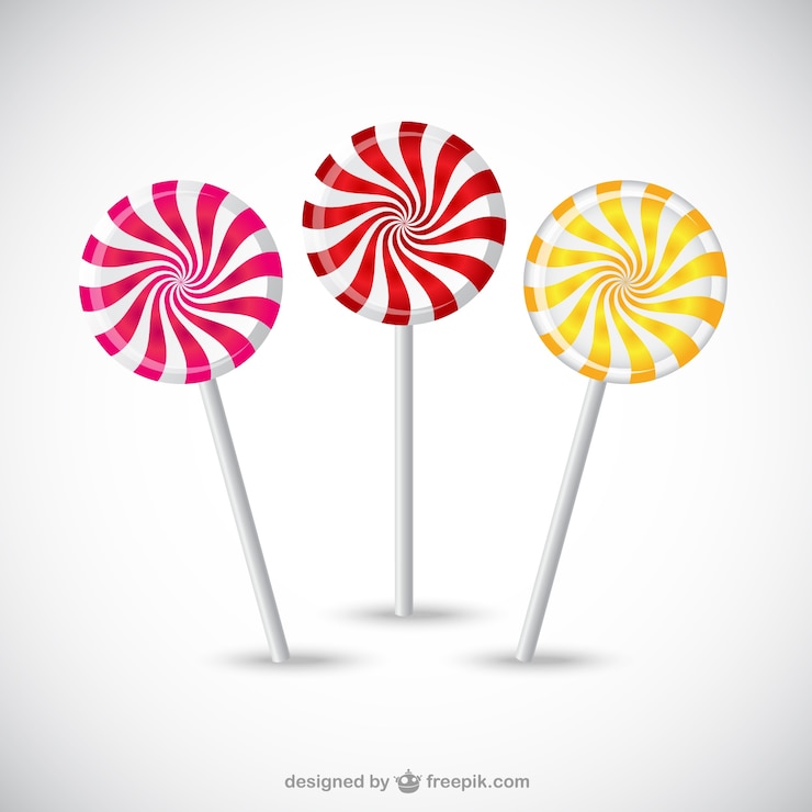 Vector gratuito piruletas espiral