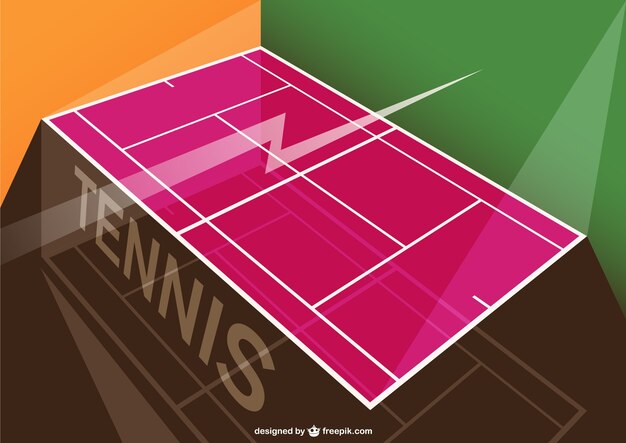 Pista de tenis rosa