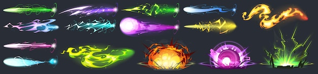 Pistolas espaciales vfx efecto láser blasters con rayos