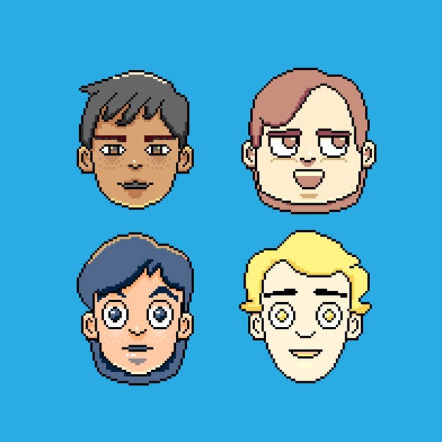 Pixel art de fotos de perfil