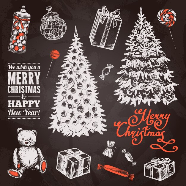 Pizarra Chrismas Set