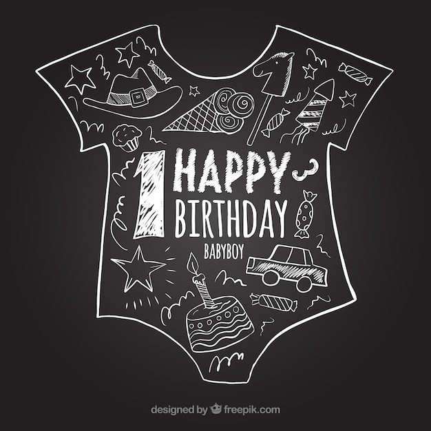 Pizarra de primer cumpleaños