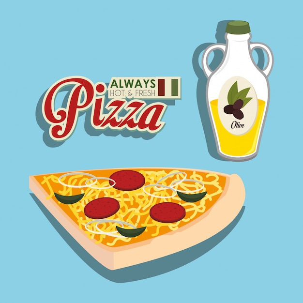 Vector gratuito pizza comida italiana