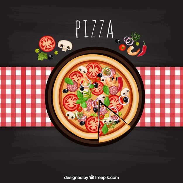 Pizza italiana también.