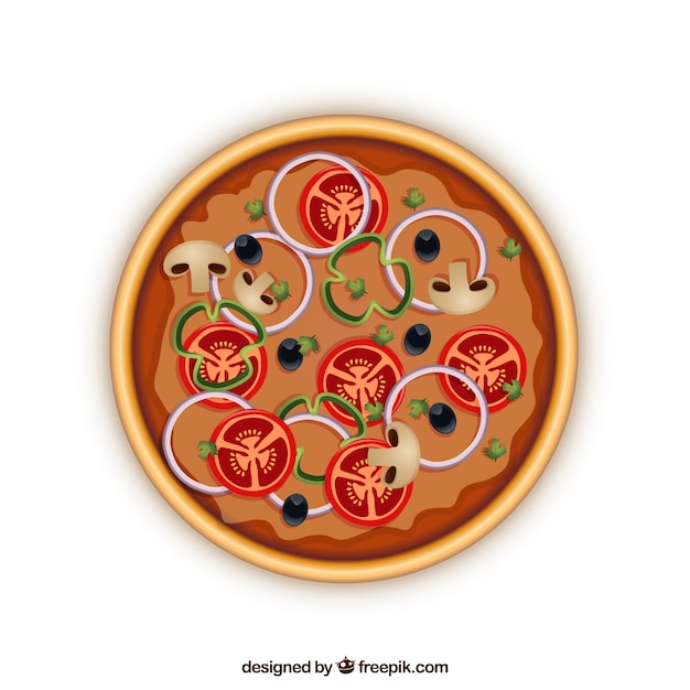 Vector gratuito pizza vegetariana