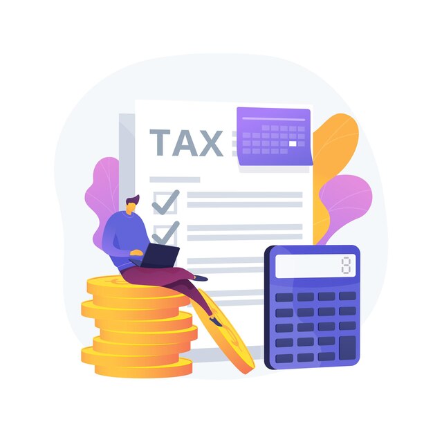 Planificación de gastos mensuales. Recordatorio de cita. Fecha límite de pago, trabajador con horario, horario del organizador. Cuenta regresiva para el día de pago. Ilustración de metáfora de concepto aislado de vector.