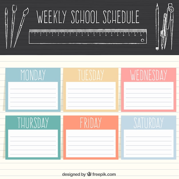 Planificación semanal escolar