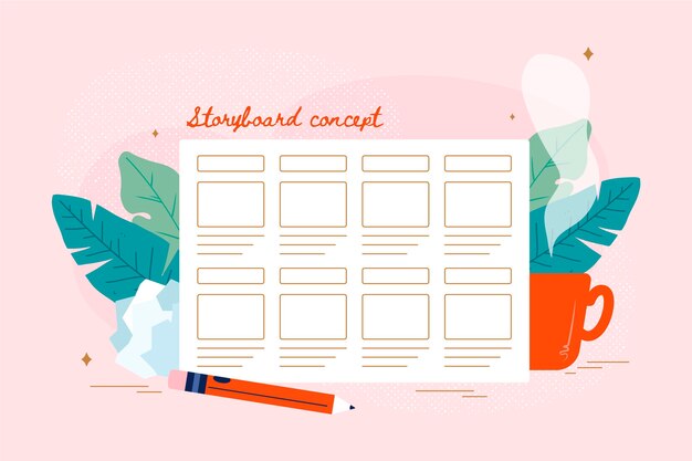 Planificador diario y semanal de storyboard