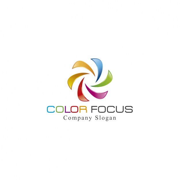 Planitllla de logo colorido en espiral