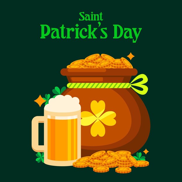 Plano detallado st. día de San Patricio