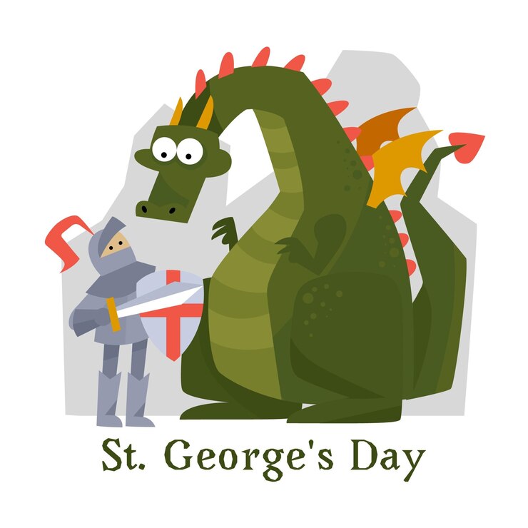 Vector gratuito plano st. ilustración del día de george