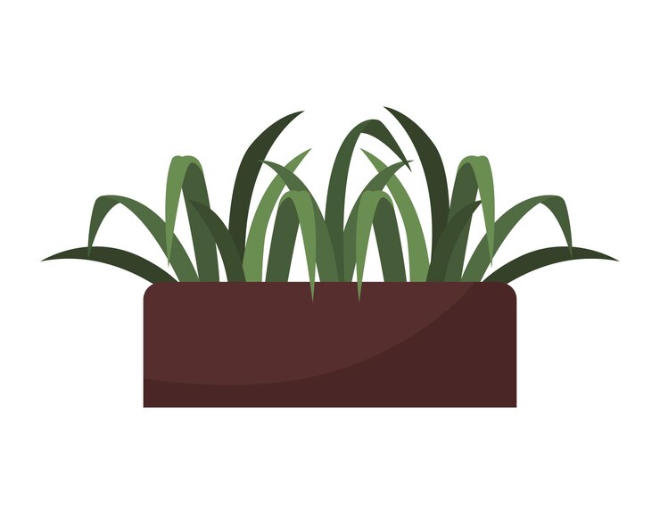 Vector gratuito planta de interior en maceta cuadrada icono de naturaleza
