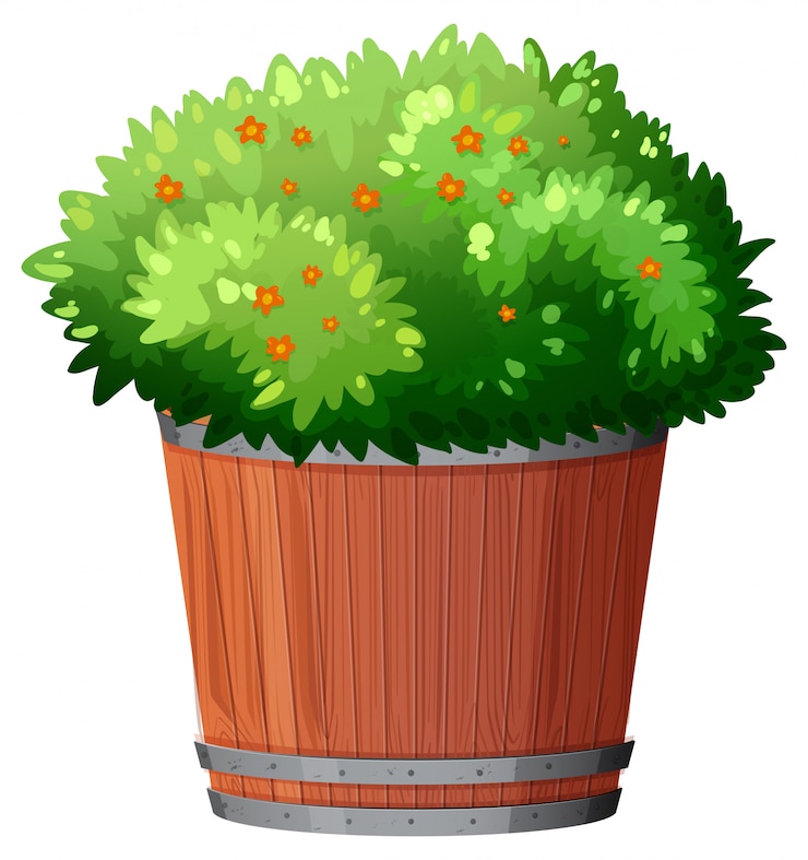 Vector gratuito planta en maceta con hojas verdes sobre un fondo blanco aislado