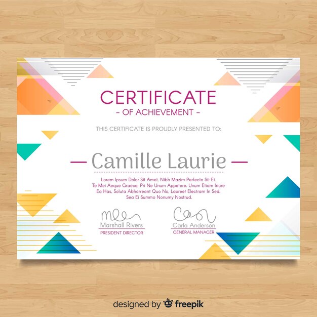 Plantilla abstracta diploma