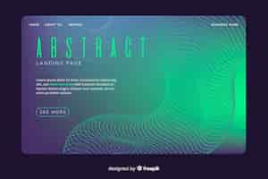 Vector gratuito plantilla abstracta de landing page de formas lineales