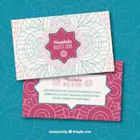 Vector gratuito plantilla adorable de invitación de boda con mandala colorido