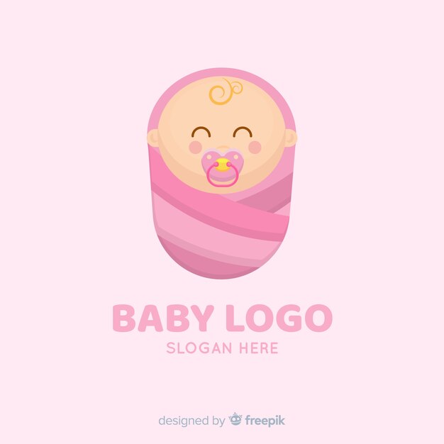 Plantilla adorable de logo de tienda de bebé con estilo moderno