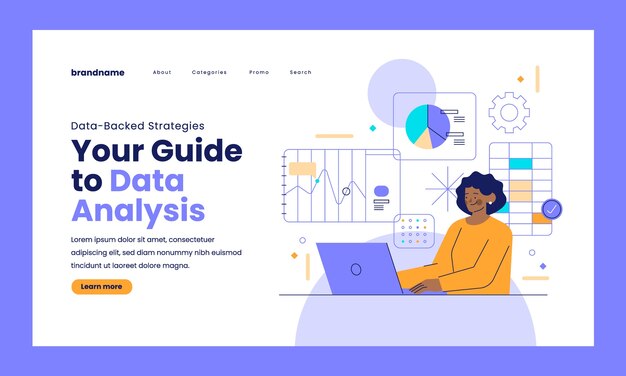Plantilla de análisis de datos dibujada a mano
