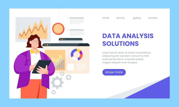 Plantilla de análisis de datos dibujada a mano