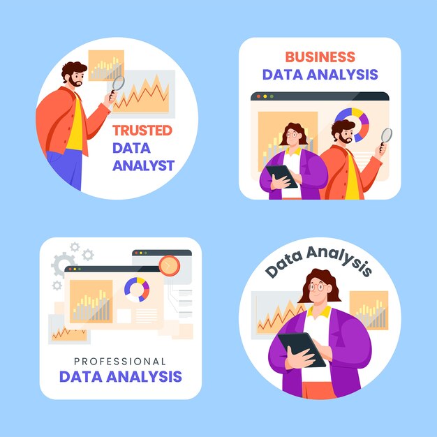 Plantilla de análisis de datos dibujada a mano