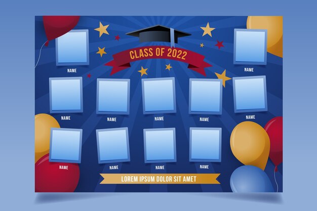 Plantilla de anuario de clase degradada de 2022