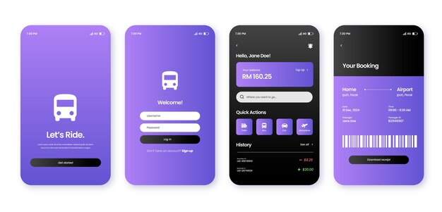 plantilla de aplicación de transporte de gradiente