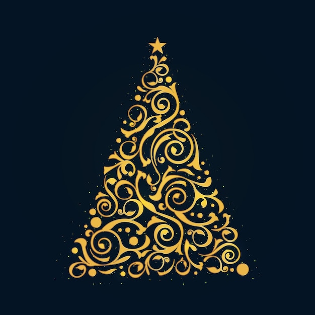 Plantilla de árbol de navidad abstracto