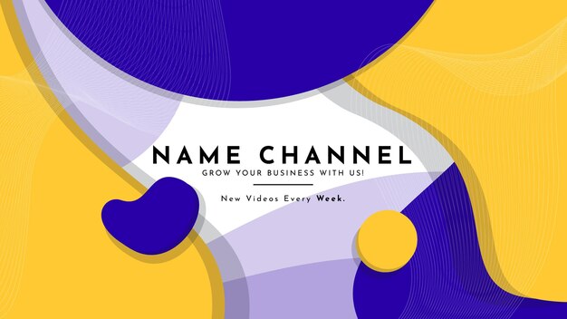 Plantilla de arte de canal de youtube empresarial