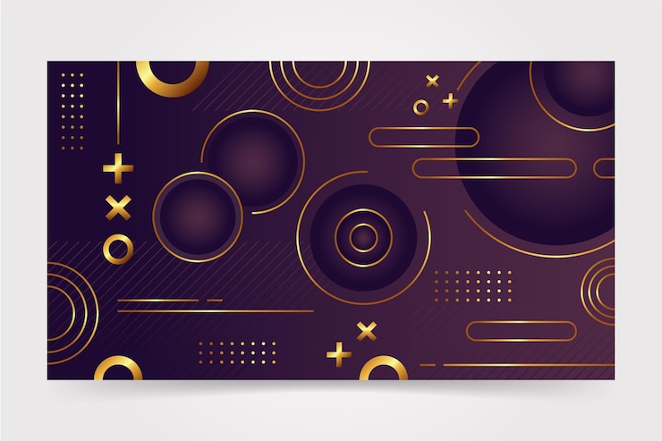 Vector gratuito plantilla de arte de canal de youtube de lujo dorado realista