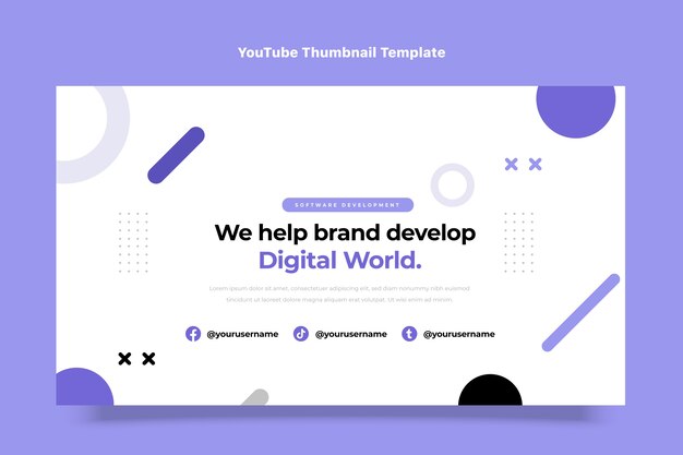 Plantilla de arte de canal de youtube de tecnología mínima