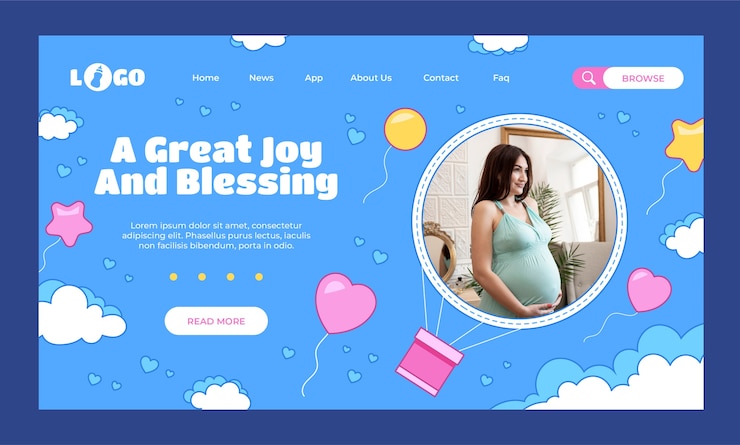 Vector gratuito plantilla de baby shower dibujado a mano