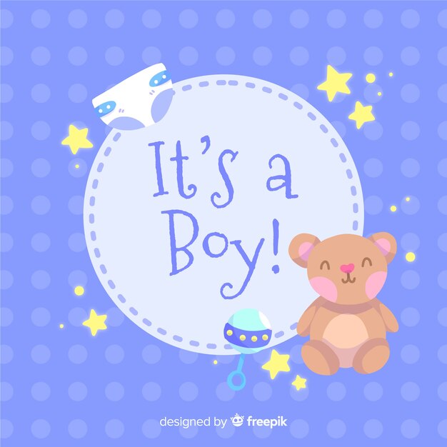 Plantilla de baby shower para niño