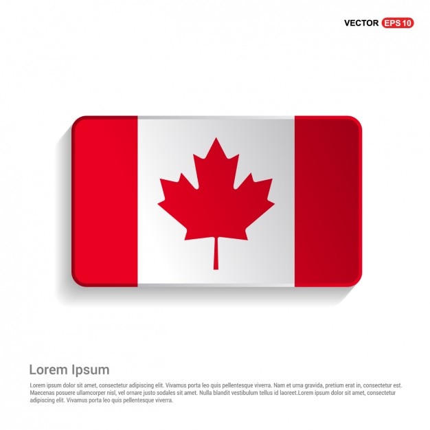 Vector gratuito plantilla bandera canadiense