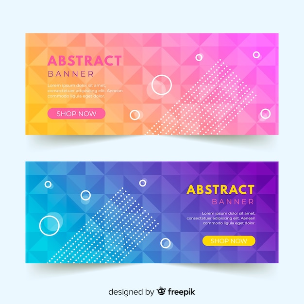Plantilla de banner abstracto