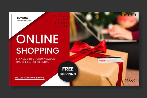 Plantilla de banner de compras en línea