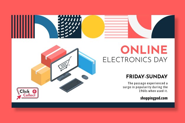 Plantilla de banner de compras en línea