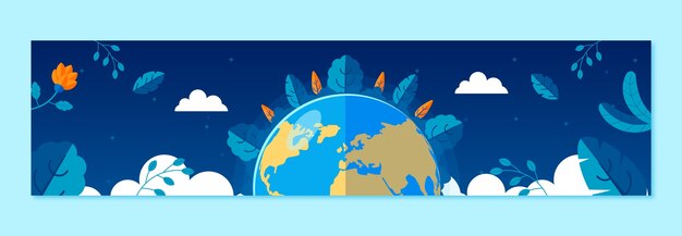 Plantilla de banner de contracción para la celebración del día de la tierra